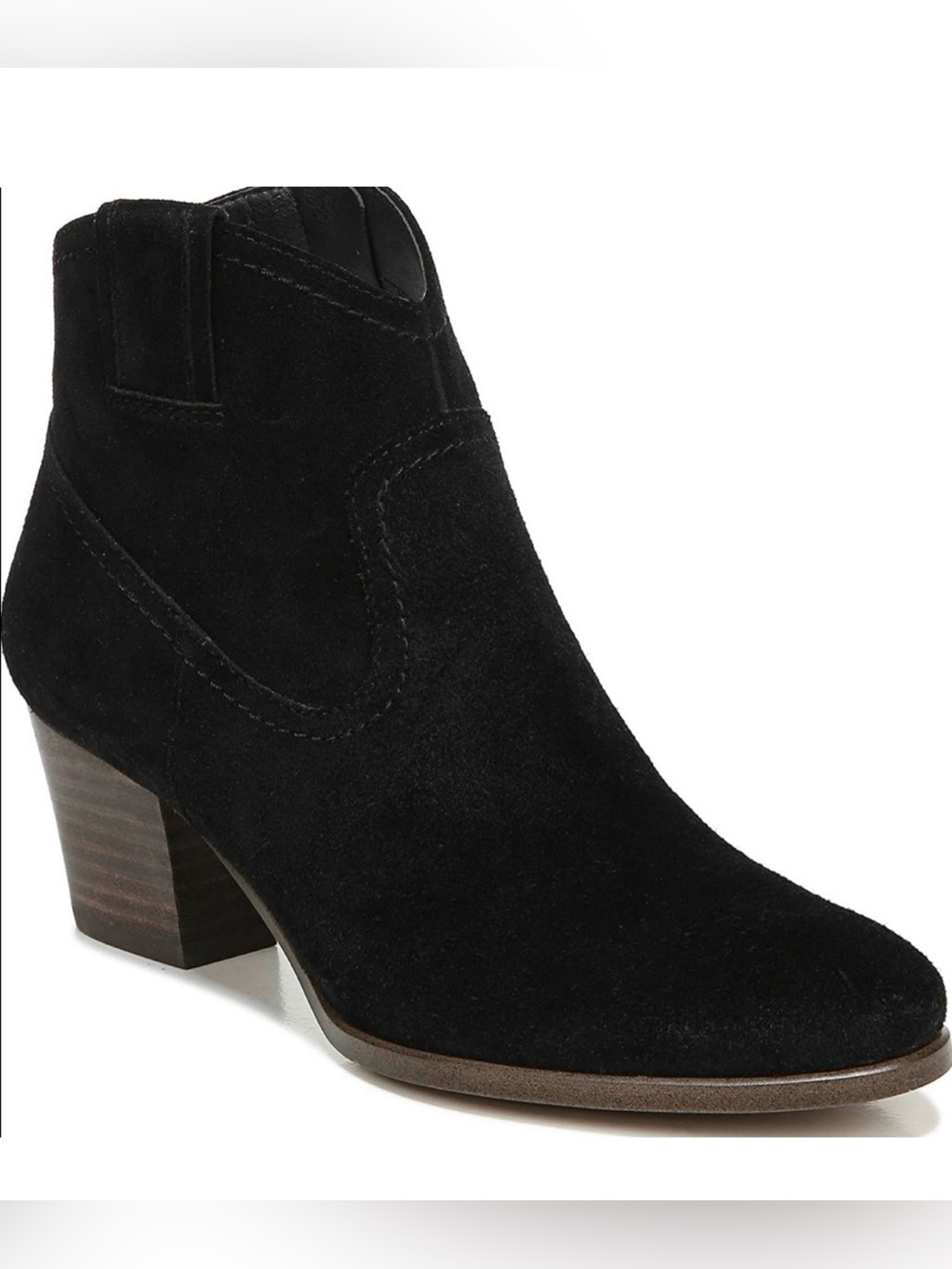 Zodiac Kela Western Black Suede Women's Ankle Boots size 7.5